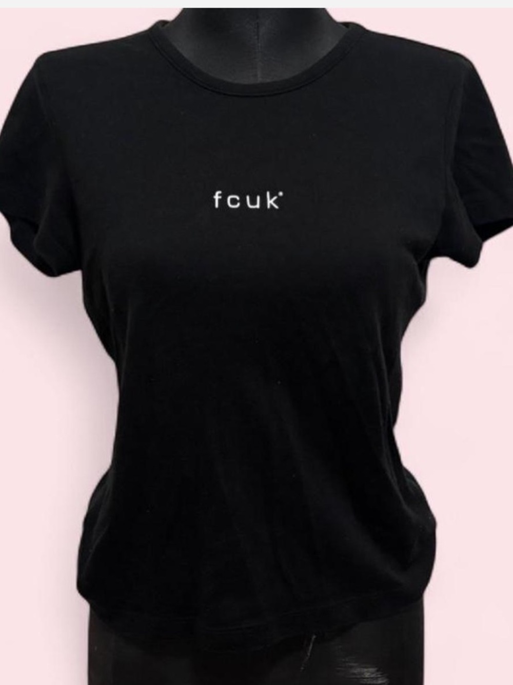 90s Y2K French Connection Classic Iconic FCUK Baby Tee Shirt Size S